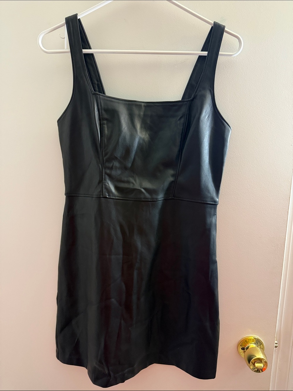 Black Abercrombie Faux Leather Tank Mini Dress - Women